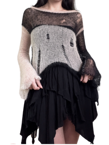 Mohair distressed sweater